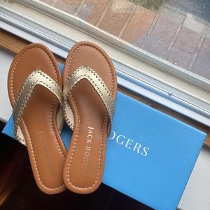 Jack Rogers Thelma Leather Thong Sandals